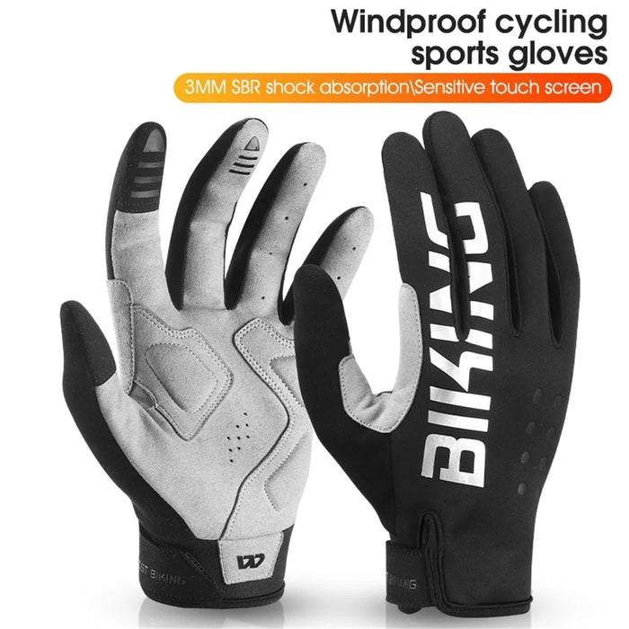 WEST BIKING YP0211237 1 Pair Outdoor Cycling Gloves Touch Screen Windproof Warm Gloves Mittens - M - 3