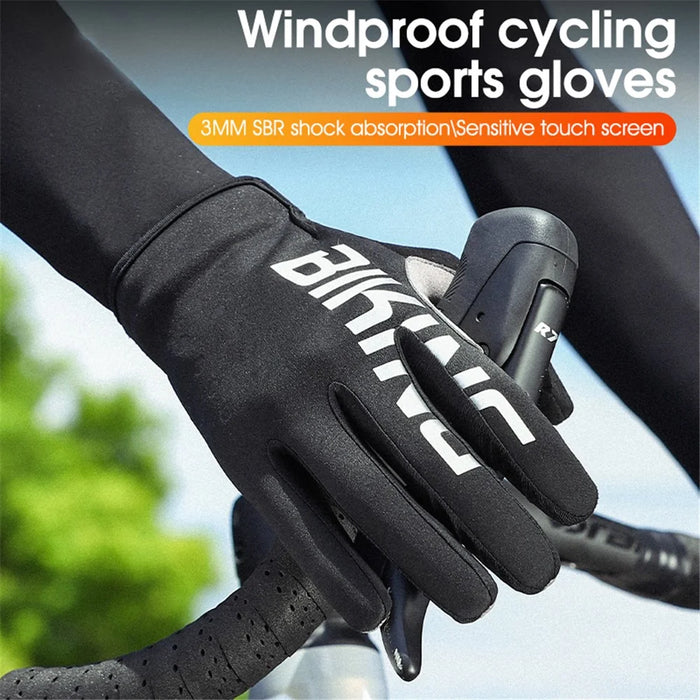 WEST BIKING YP0211237 1 Pair Outdoor Cycling Gloves Touch Screen Windproof Warm Gloves Mittens - M - 5