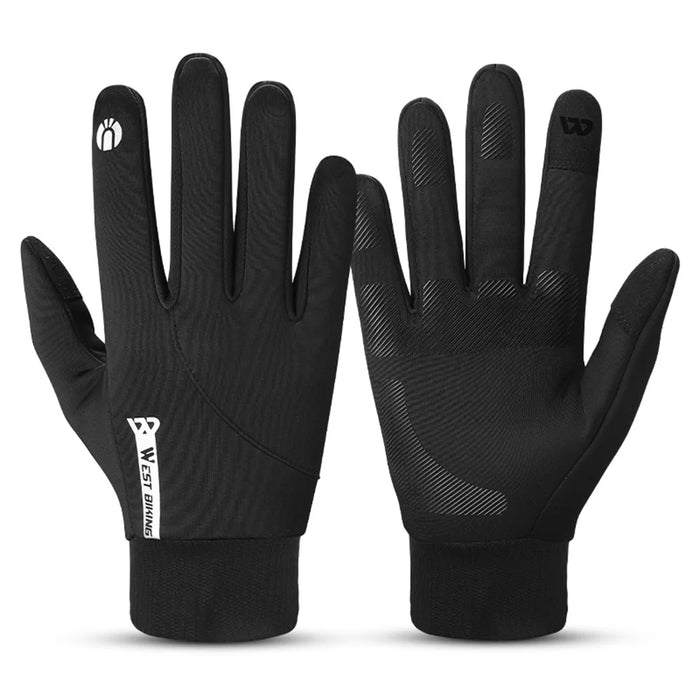 WEST BIKING YP0211236 One Pair Winter Sports Cycling Gloves Touch Screen Thermal Fleece Hand Protector - M - 2