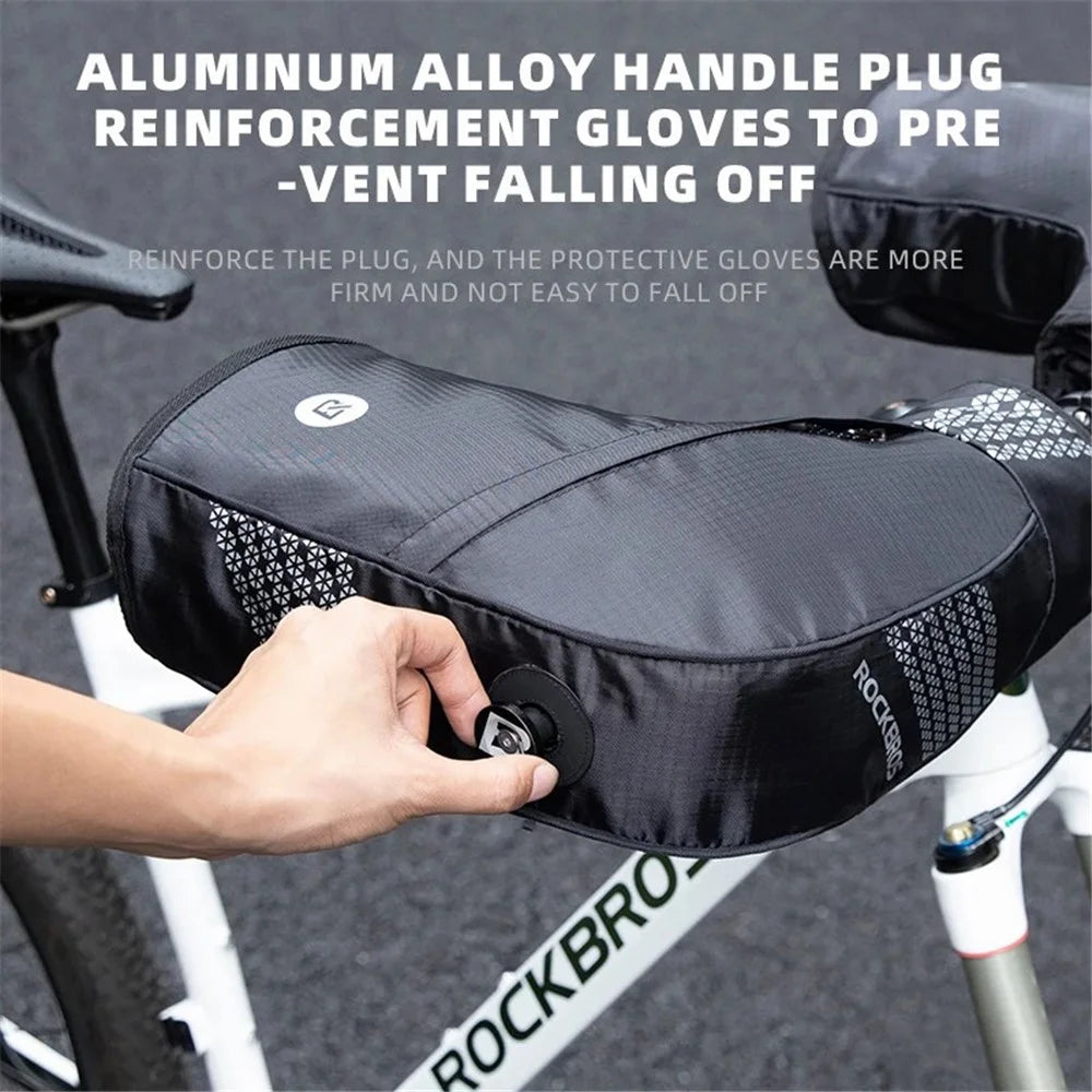ROCKBROS D80 1 Pair Windproof Bicycle Gloves Handlebar Cover Thermal Bicycle Cycling Mittens - 2