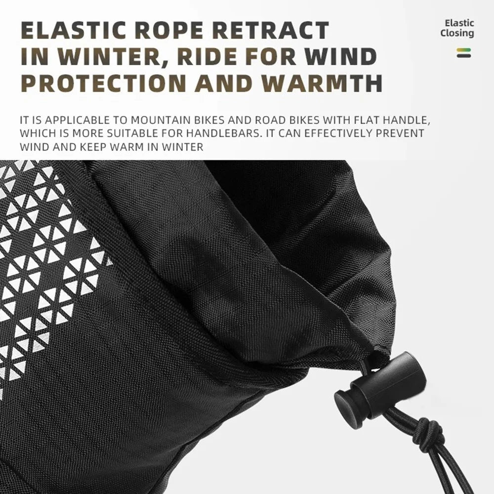 ROCKBROS D80 1 Pair Windproof Bicycle Gloves Handlebar Cover Thermal Bicycle Cycling Mittens - 7