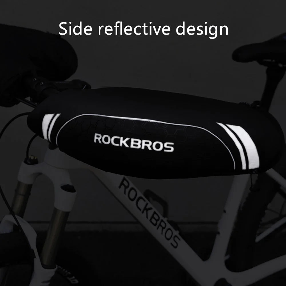 ROCKBROS D39-1 1Pair Bicycle Handlebar Gloves Winter Cycling Windproof Warm Mittens Hand Cover for E-Bike - 6