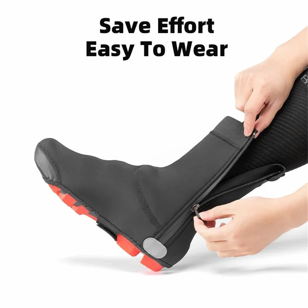 ROCKBROS LF1104 1 Pair Cycling Shoe Covers Winter Warm Bike Shoe Cover Windproof Sking Overshoes - S - 3