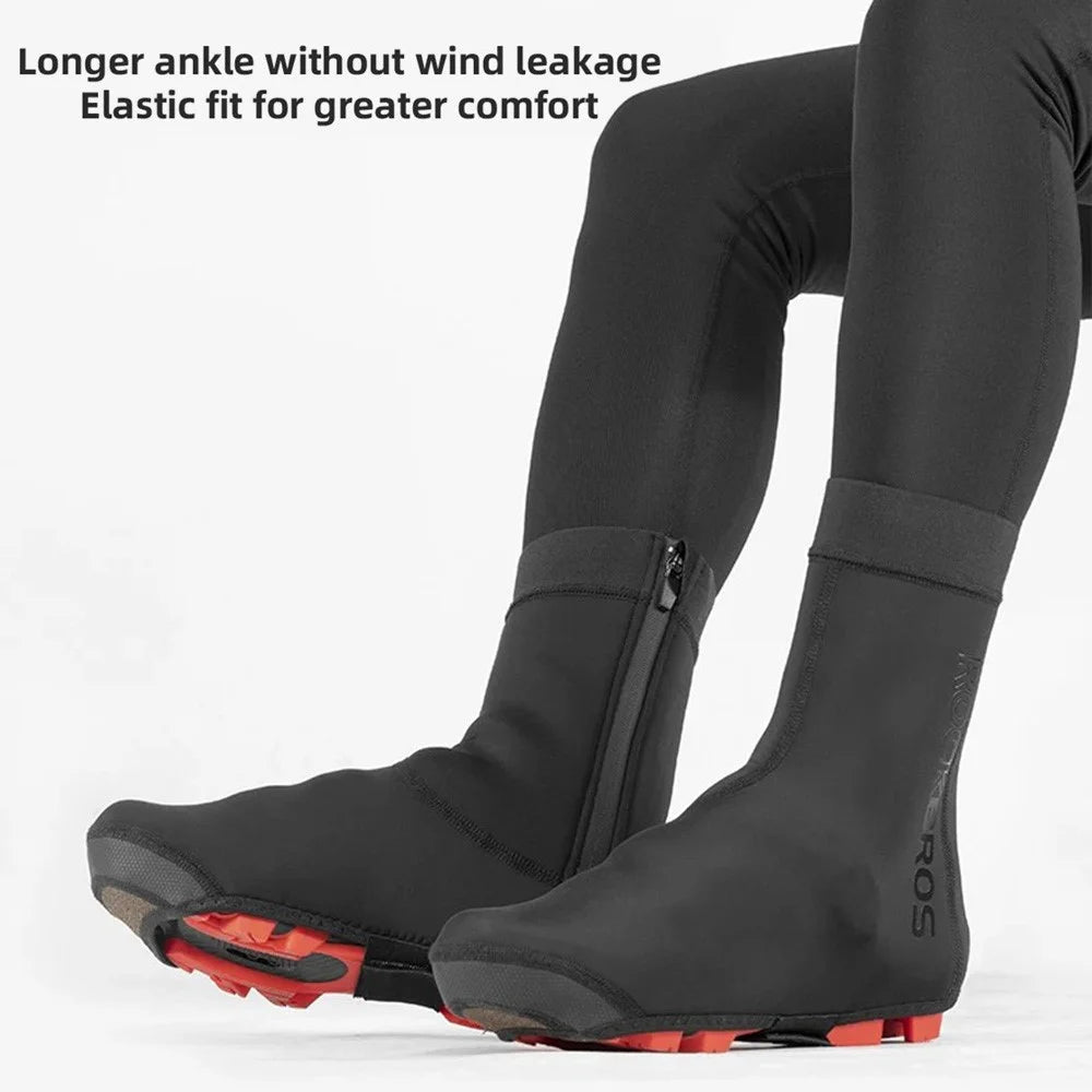 ROCKBROS LF1104 1 Pair Cycling Shoe Covers Winter Warm Bike Shoe Cover Windproof Sking Overshoes - S - 6