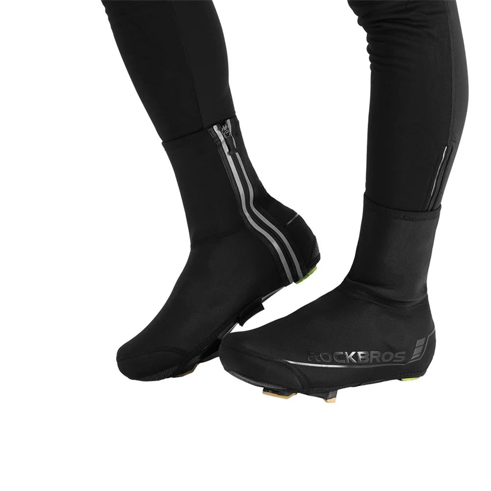 ROCKBROS LF1052 1 Pair Winter Road Cycling Shoe Covers Windproof Bicycle Overshoes Protectors - S - 3