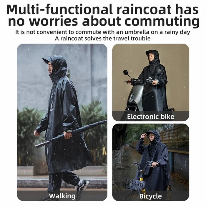 ROCKBROS YPY022 Cycling Raincoat Women Men Outdoor Camping Hiking Rain Poncho with Hood - 4