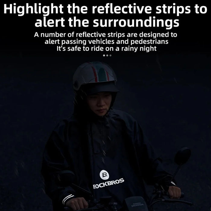 ROCKBROS YPY022 Cycling Raincoat Women Men Outdoor Camping Hiking Rain Poncho with Hood - 7