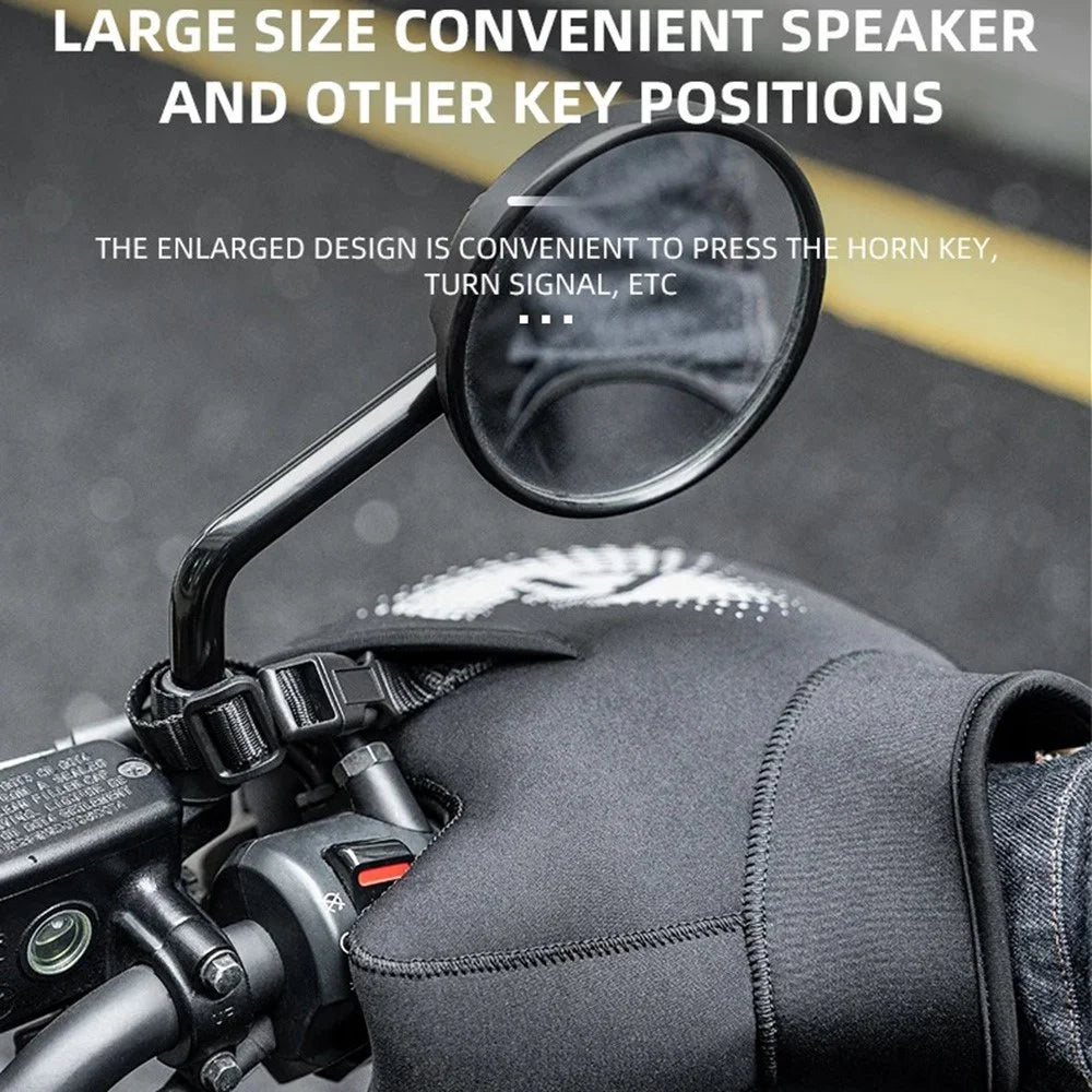 ROCKBROS D55 1 Pair Winter Motorcycle Handle Warm Cover Hand Protection Windproof Polar Fleece Gloves - 4