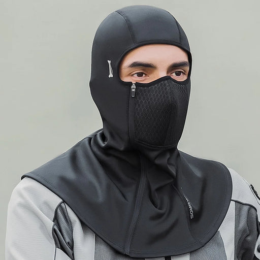 ROCKBROS Windproof Warm Hood Fall / Winter Motorcycle Helmet Mask Full Face Mask for Riding - Zippered / S - 2