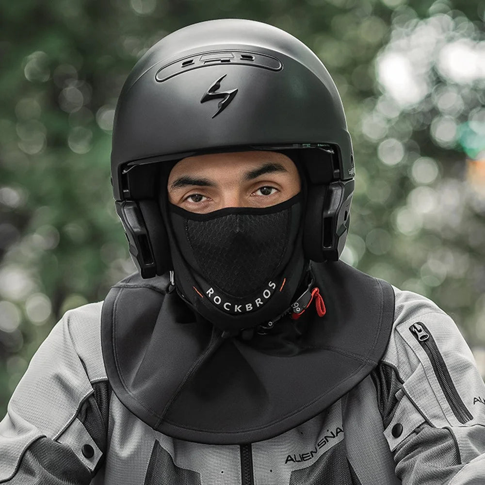 ROCKBROS Windproof Warm Hood Fall / Winter Motorcycle Helmet Mask Full Face Mask for Riding - Zippered / S - 7