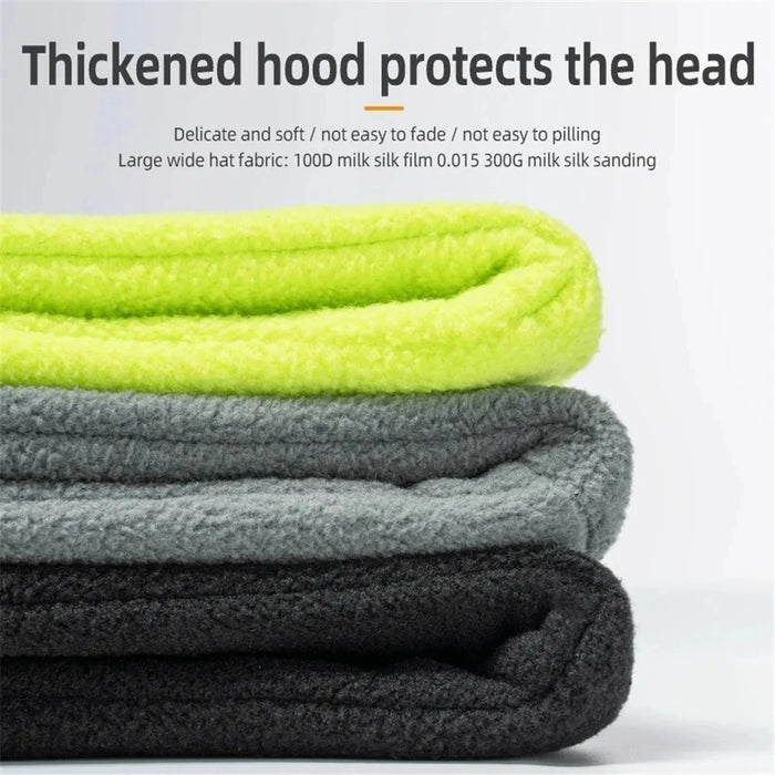 ROCKBROS YPP025 Windproof Warm Cycling Face Mask Unisex Dual Layer Hood Head Scarf - Black - 7
