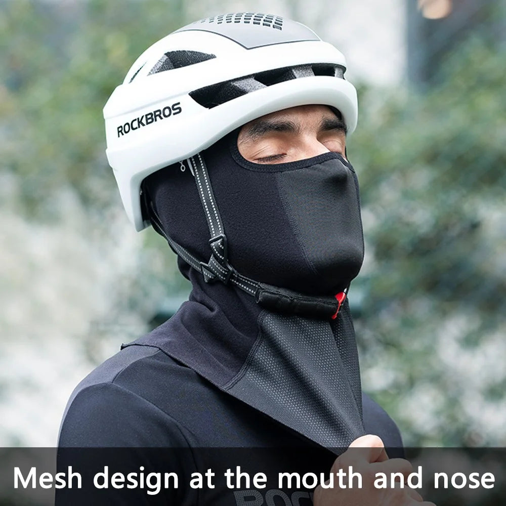 ROCKBROS Winter Outdoor Cycling Motorcycle Headgear Warm Windproof Fleece Face Neck Cover - No Glasses Hole - 3