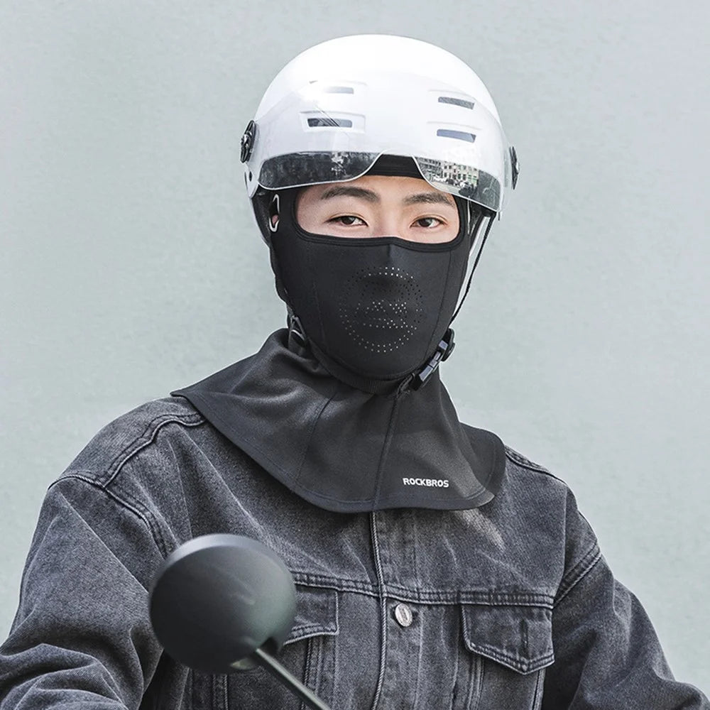 ROCKBROS LK1322004001 Winter Cycling Full Face Mask Motorcycle Fleece Warm Headgear - 7