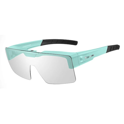 WEST BIKING YP0703159 Outdoor Cycling Sunglasses for Men and Women Clear Sunglasses Wind-Proof Sports Glasses - Green - 1