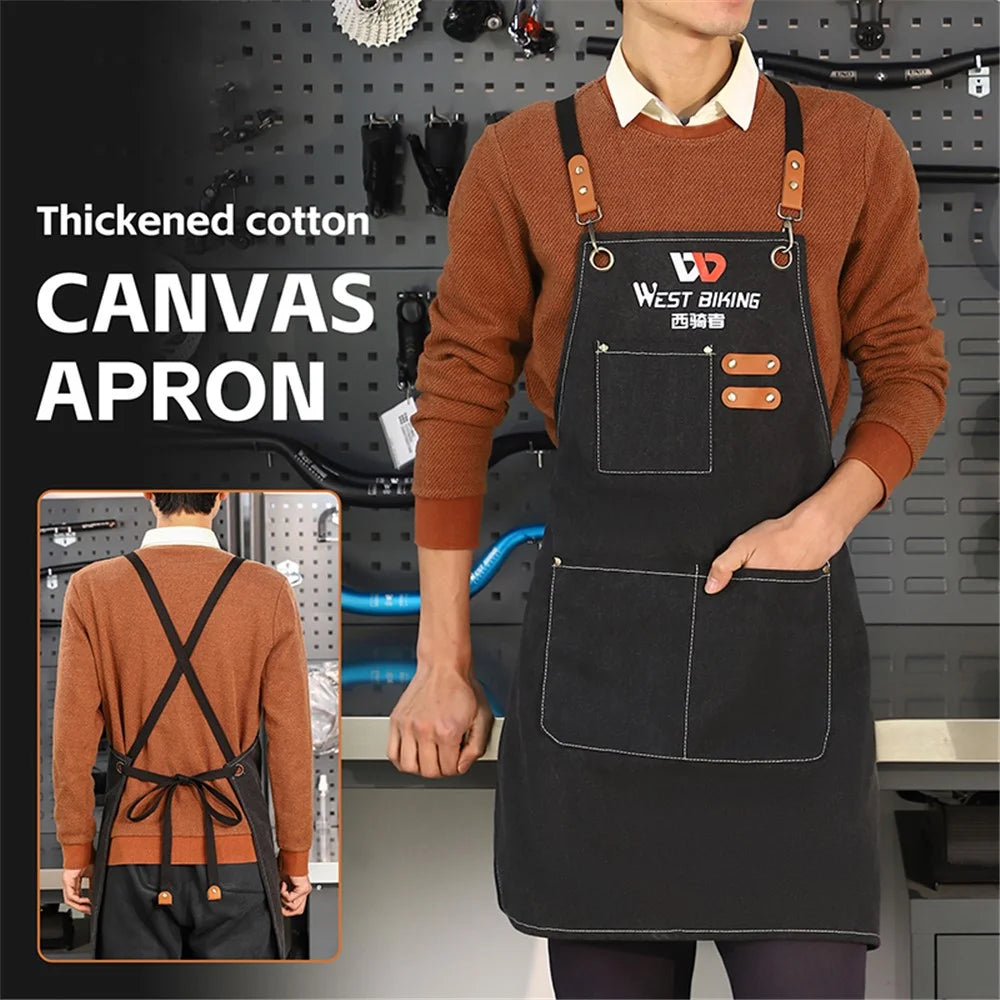 WEST BIKING YP0719379 Canvas Woodworking Apron for Woodworkers, Mechanics - 3