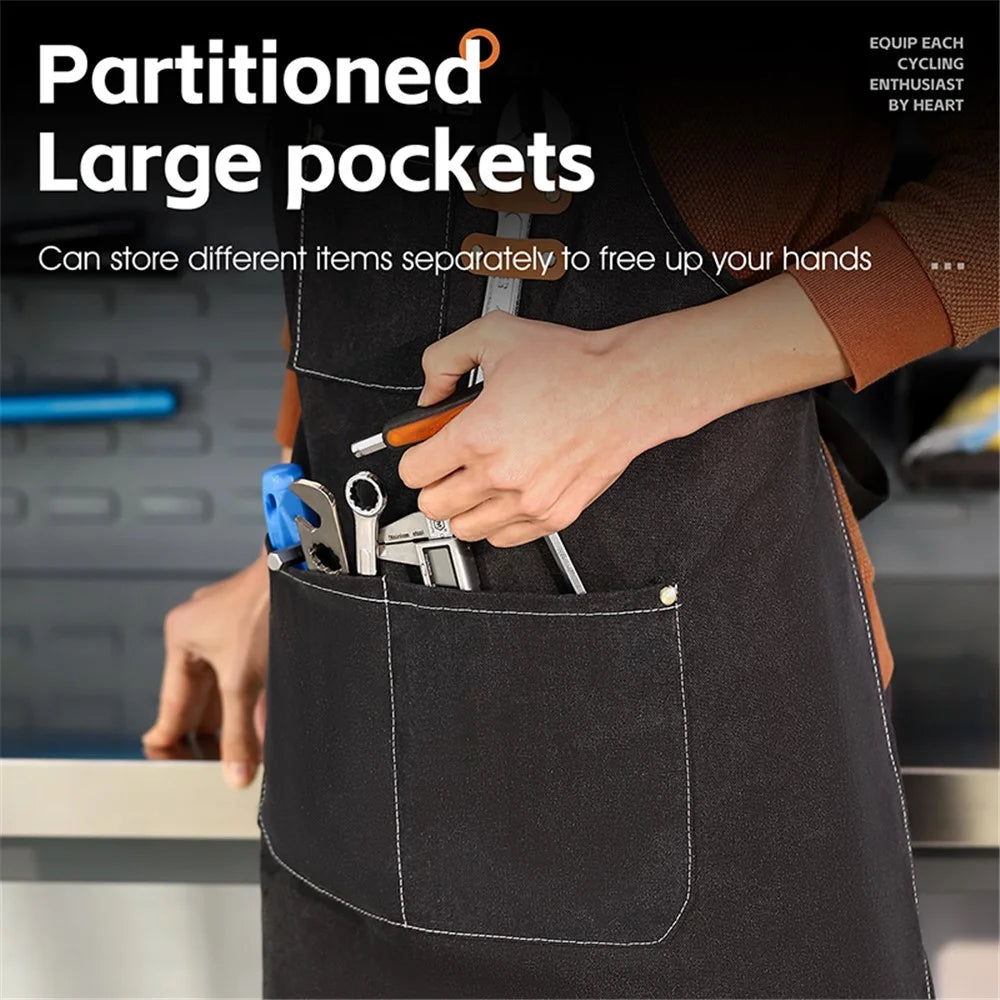 WEST BIKING YP0719379 Canvas Woodworking Apron for Woodworkers, Mechanics - 4