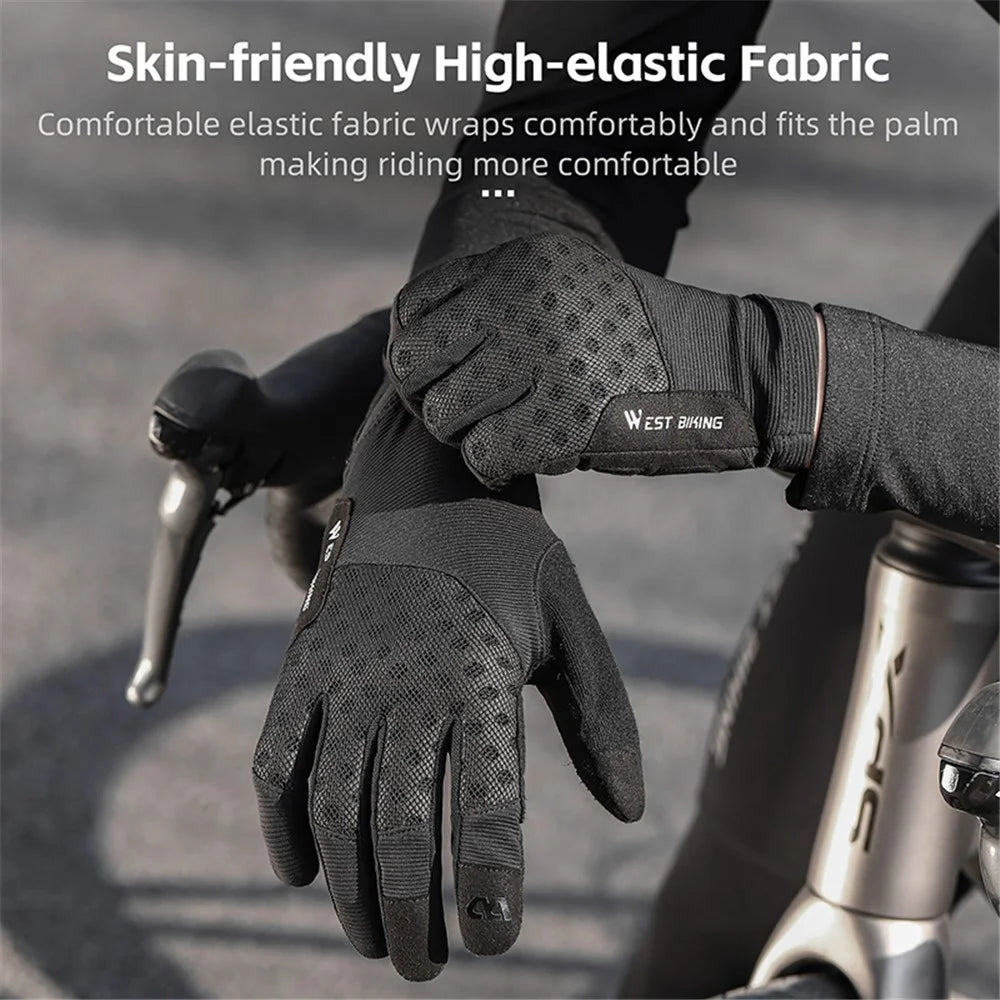 WEST BIKING YP0211245 Touch Screen Non-slip Cycling Gloves Shock-absorbing Mittens - M - 3