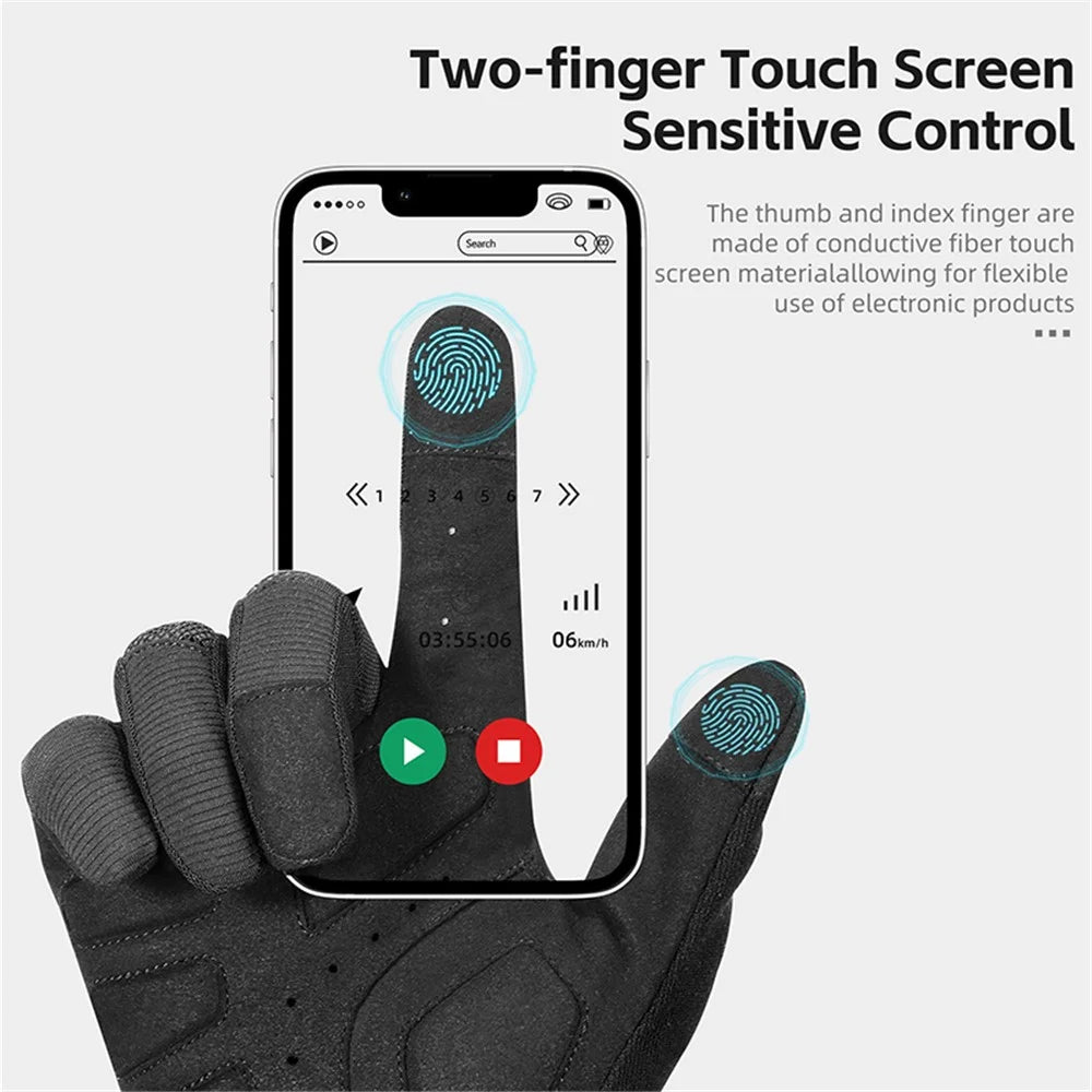 WEST BIKING YP0211245 Touch Screen Non-slip Cycling Gloves Shock-absorbing Mittens - M - 4