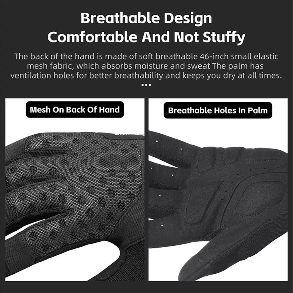 WEST BIKING YP0211245 Touch Screen Non-slip Cycling Gloves Shock-absorbing Mittens - M - 5