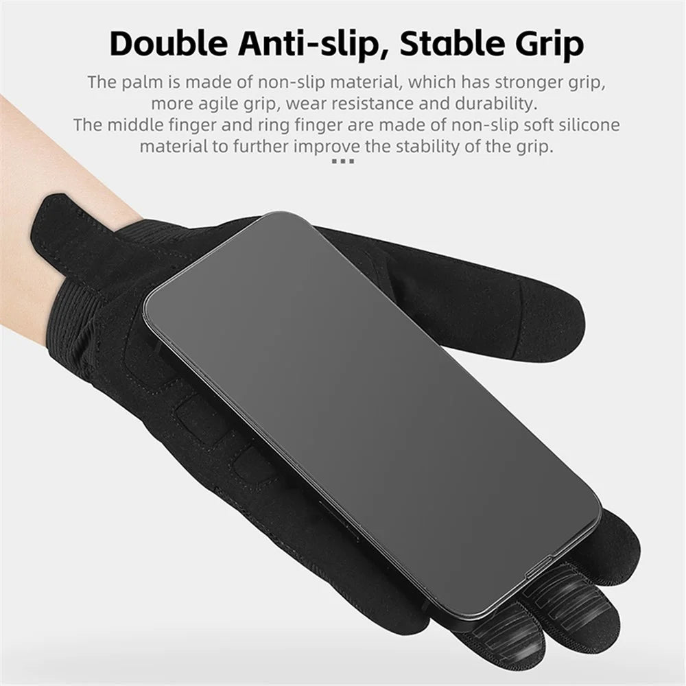 WEST BIKING YP0211245 Touch Screen Non-slip Cycling Gloves Shock-absorbing Mittens - M - 7
