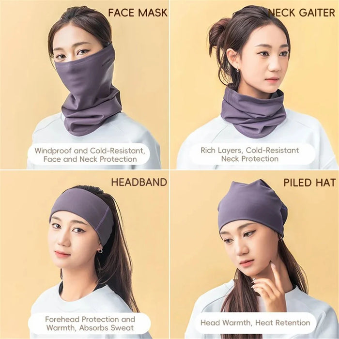 ROCKBROS LF70694 Winter Windproof Face Mask Multi-function Neck Gaiter Headband - Black - 5