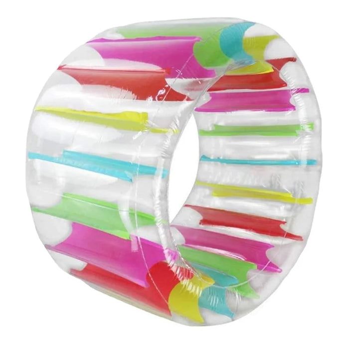 JZ123456 Inflatable Water Wheel Roller Pool Floats Toy for Beach Lawn, 100x65x60cm - 1