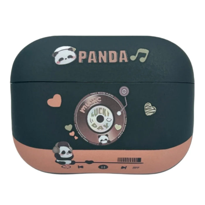 For AirPods Pro 2 Earphone Case TPU Cover Cute Cartoon Earphone Shell Matte Earphone Protector - Black - 1