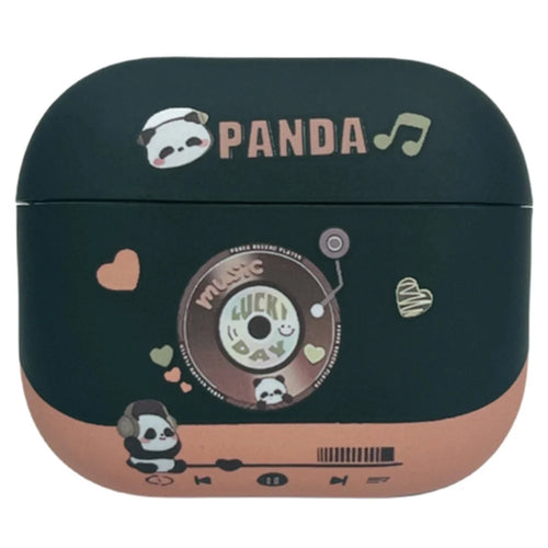 For Apple AirPods Pro Earphone Protector TPU Earphone Case Lovely Panda Earphone Shell - Black - 1