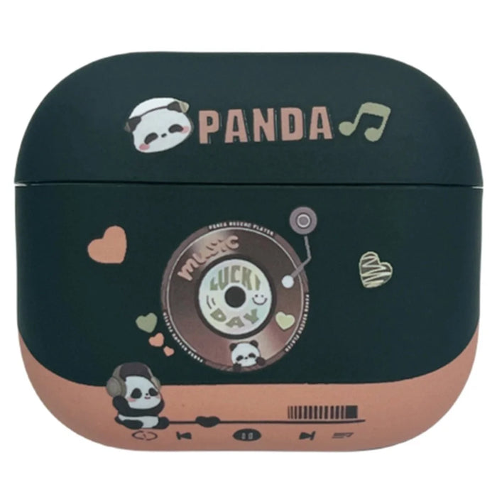 For Apple AirPods Pro Earphone Protector TPU Earphone Case Lovely Panda Earphone Shell - Black - 1