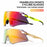 ROCKBROS SP318 Cycling Glasses Lightweight Bike Eyeglasses Outdoor Protection Goggles - Fluorescent Yellow+HD Lens Red - 2