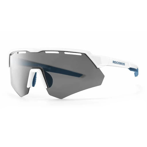 ROCKBROS SP246 Cycling Glasses Outdoor Windproof Eyeglasses Eye Protection Goggles, 4 Lens - White Frame - 1