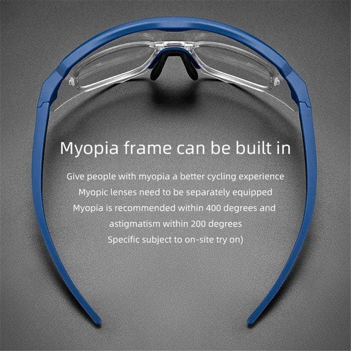 ROCKBROS SP246 Cycling Glasses Outdoor Windproof Eyeglasses Eye Protection Goggles, 4 Lens - White Frame - 4