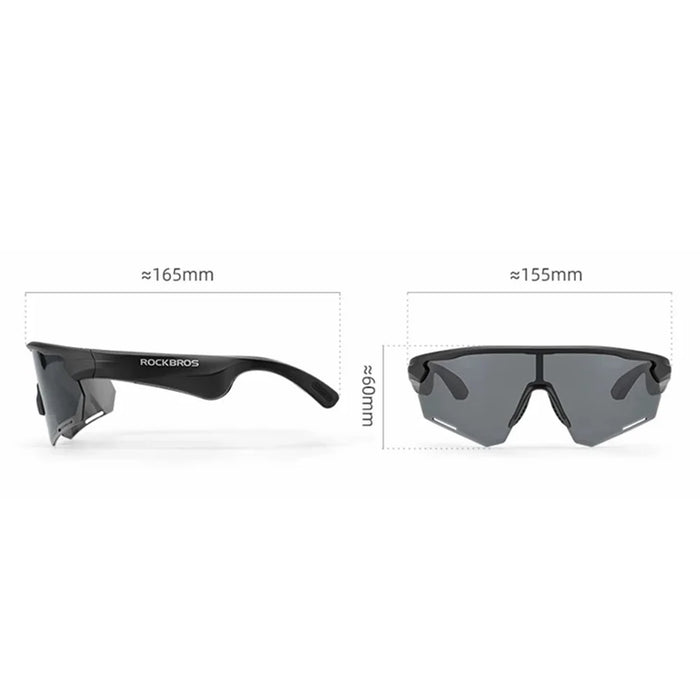 ROCKBROS SP251 Outdoor Cycling Fishing Bluetooth-compatible Call Music Eyeglasses Eye Protection Outdoor Glasses - Polarized Grey Lens - 7