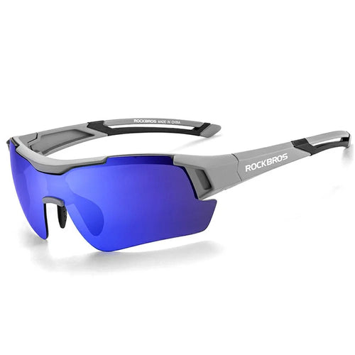 ROCKBROS Polarized Cycling Glasses Sports MTB Bike Eyeglasses Outdoor Sunglasses - Cement Grey - 1