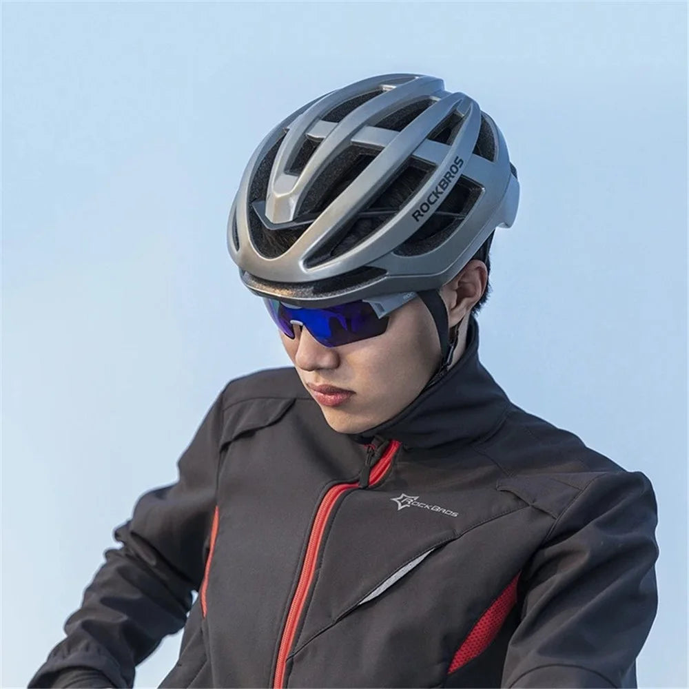 ROCKBROS Polarized Cycling Glasses Sports MTB Bike Eyeglasses Outdoor Sunglasses - Cement Grey - 4