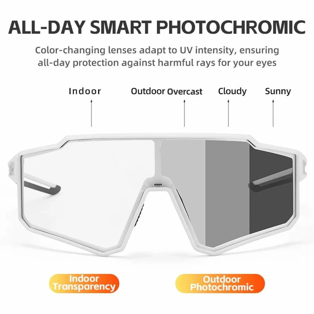 ROCKBROS SP316 Polarized Cycling Glasses Outdoor Windproof Eye Protection Goggles - Red Frame+Grey Lens - 3