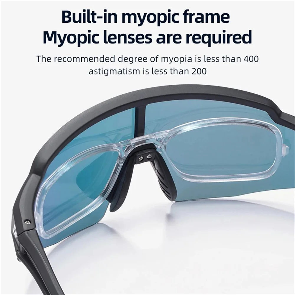 ROCKBROS SP204 Bicycle Glasses UV400 Cycling Glasses Bike Fishing Sunglasses - Lake Blue - 4