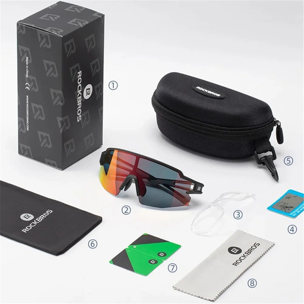 ROCKBROS SP204 Bicycle Glasses UV400 Cycling Glasses Bike Fishing Sunglasses - Lake Blue - 7