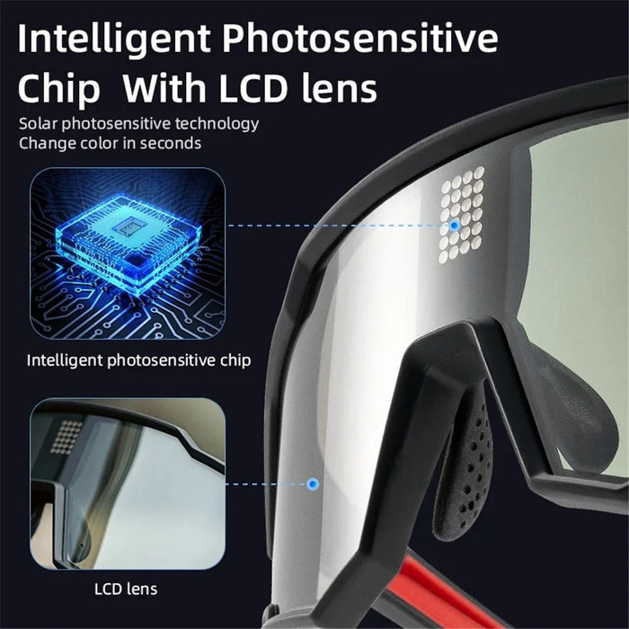 ROCKBROS SP280 Smart Chip Photochromic Polarized Eyeglasses Outdoor Cycling Hiking Glasses - 5