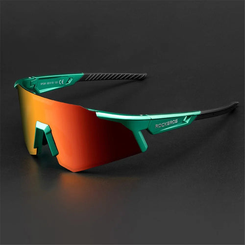 ROCKBROS SP291 Polarized Cycling Glasses for Men Women Outdoor Sports Sunglasses - Olive Green - 1