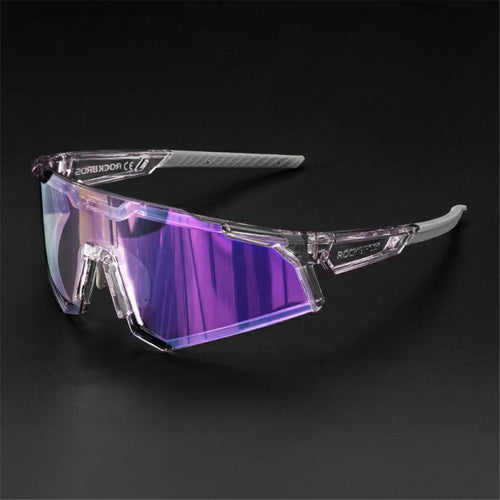 ROCKBROS SP291 Photochromic Lens Outdoor Glasses Windproof Cycling Eye Protection Goggles - Transparent Purple - 1