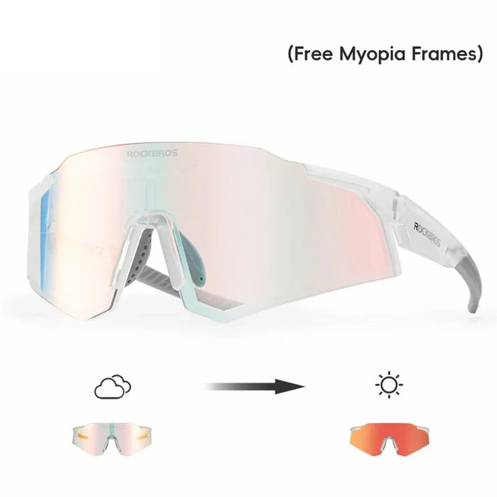 ROCKBROS SP291 Photochromic Lens Outdoor Glasses Windproof Cycling Eye Protection Goggles - Transparent Purple - 3
