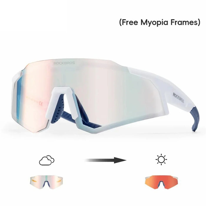 ROCKBROS SP291 Photochromic Lens Outdoor Glasses Windproof Cycling Eye Protection Goggles - Transparent Purple - 4