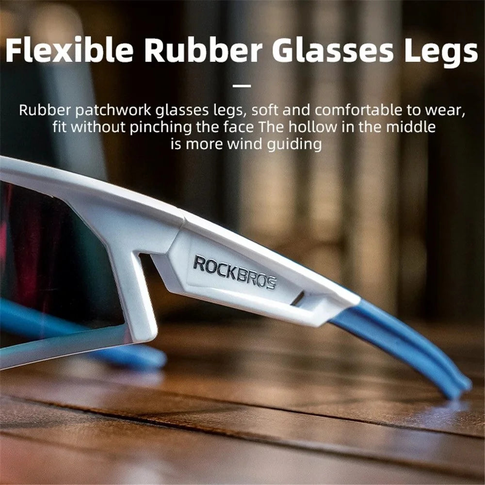 ROCKBROS SP291 Photochromic Lens Outdoor Glasses Windproof Cycling Eye Protection Goggles - Transparent Purple - 6