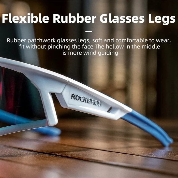 ROCKBROS SP291 Photochromic Lens Outdoor Glasses Windproof Cycling Eye Protection Goggles - Transparent Purple - 6