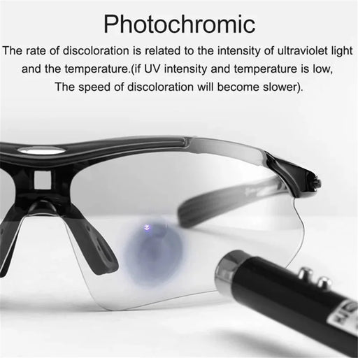 ROCKBROS 0089 Outdoor Cycling Glasses Men Women Sunglasses MTB Road Bike Goggles - Photochromic / Black - 2
