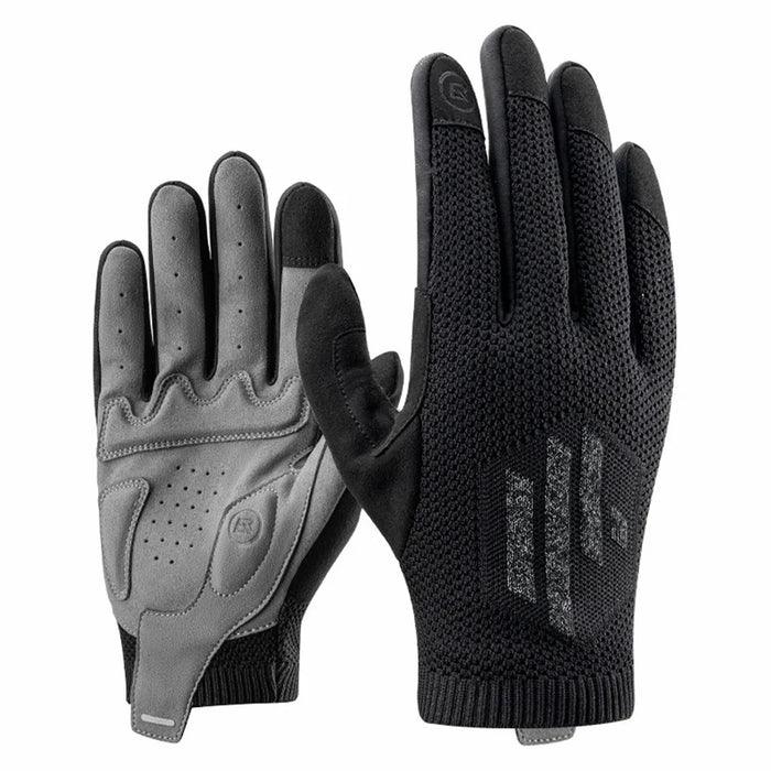 ROCKBROS S338 Men Cycling Gloves Road Bike Touch Screen Full Finger Knitted Mittens - S - 1