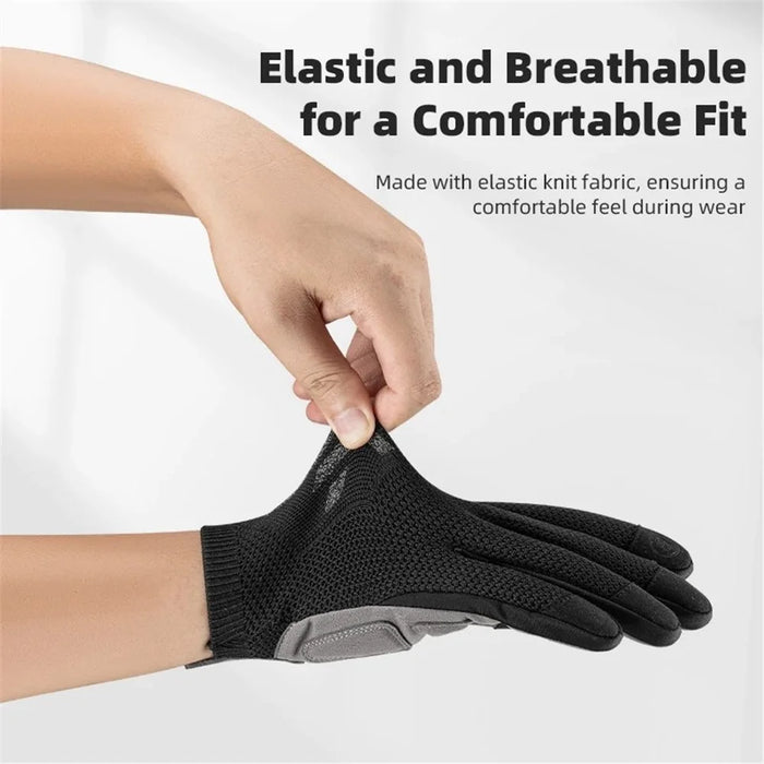 ROCKBROS S338 Men Cycling Gloves Road Bike Touch Screen Full Finger Knitted Mittens - S - 4