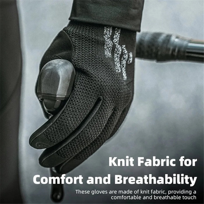 ROCKBROS S338 Men Cycling Gloves Road Bike Touch Screen Full Finger Knitted Mittens - S - 7
