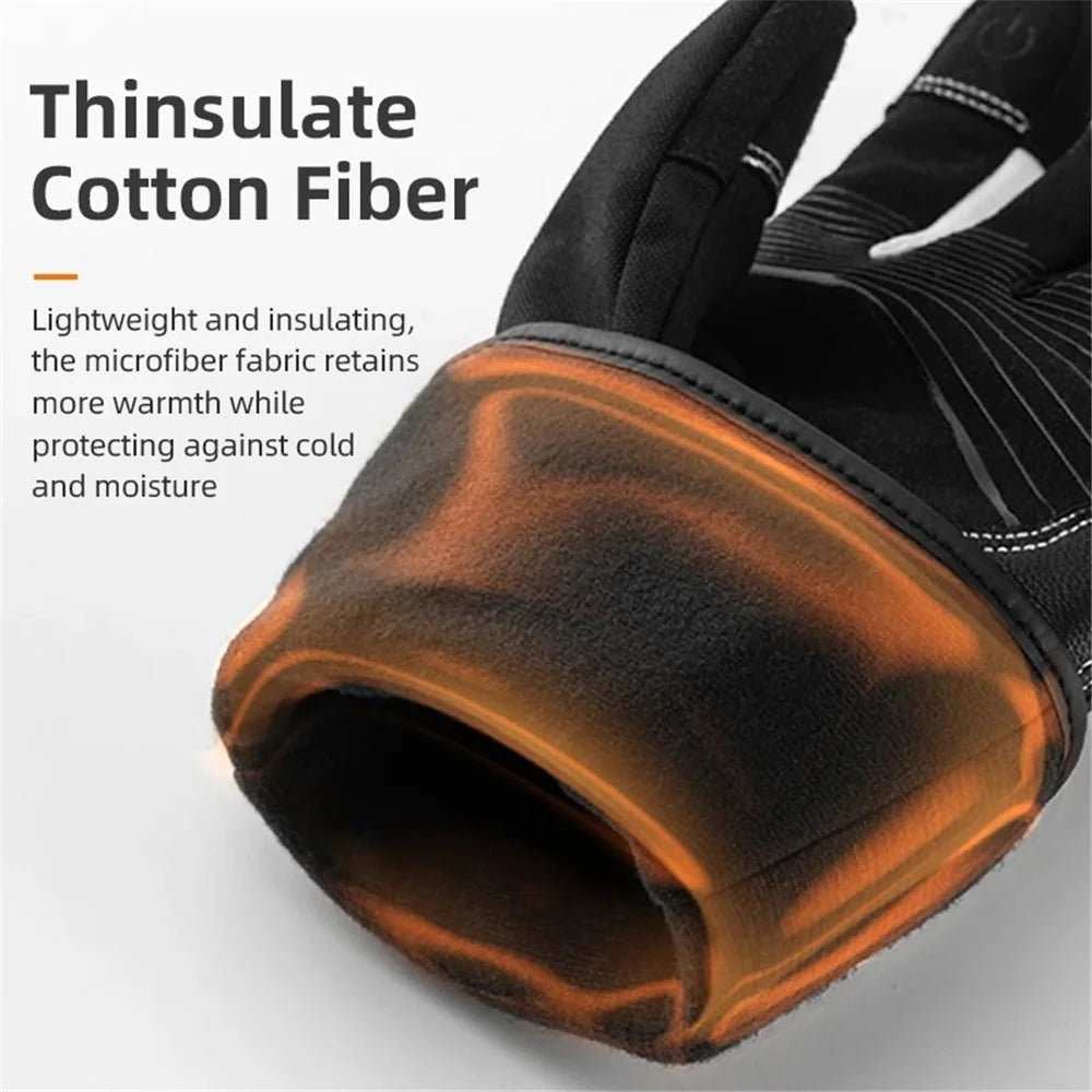 ROCKBROS MT023 Motorcycle Gloves Full Finger Touch Screen Men Windproof Mittens - S - 4